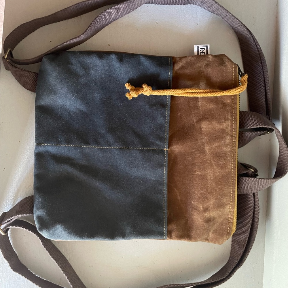 Black and Brown Messenger Bag